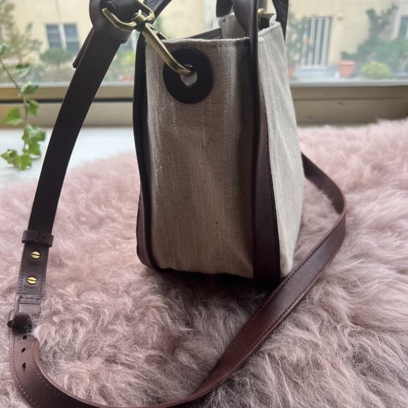 Madewell Crossbody Bag Leather/Linen - Picture 2 of 6